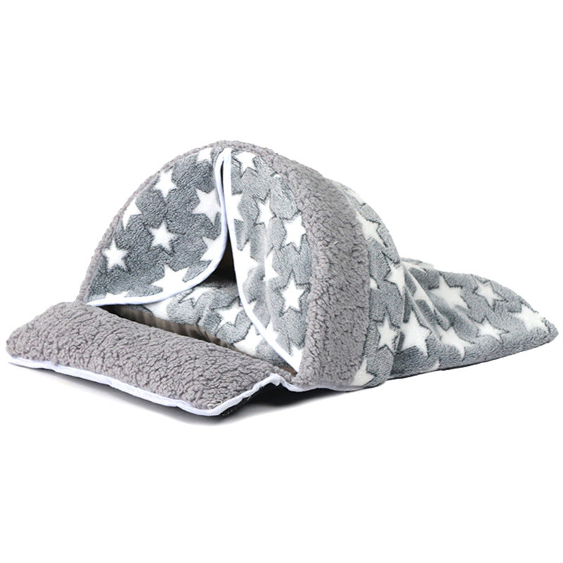 Plush Tunnel Cat Bed